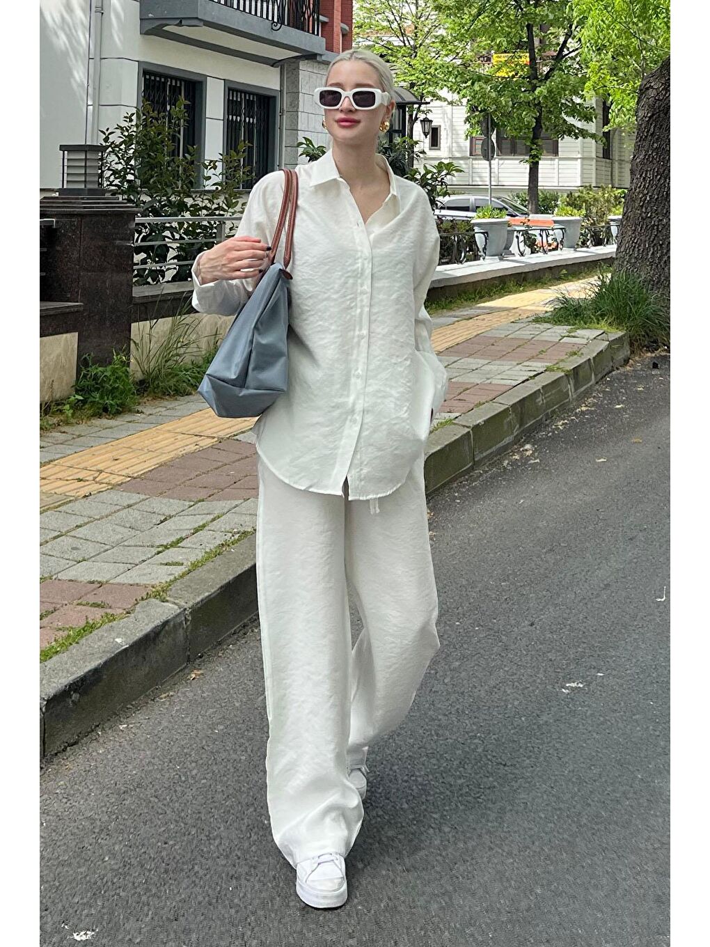 Beyaz Gömlek Pantolon İkili Takım MG2117-4