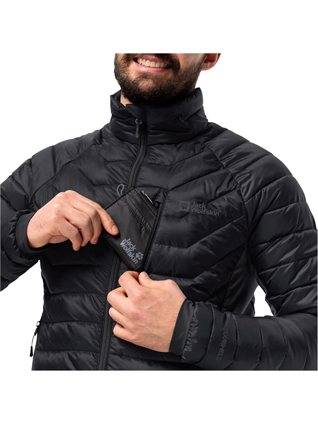 Routeburn Pro Ins Erkek Siyah Outdoor Şişme Mont-3