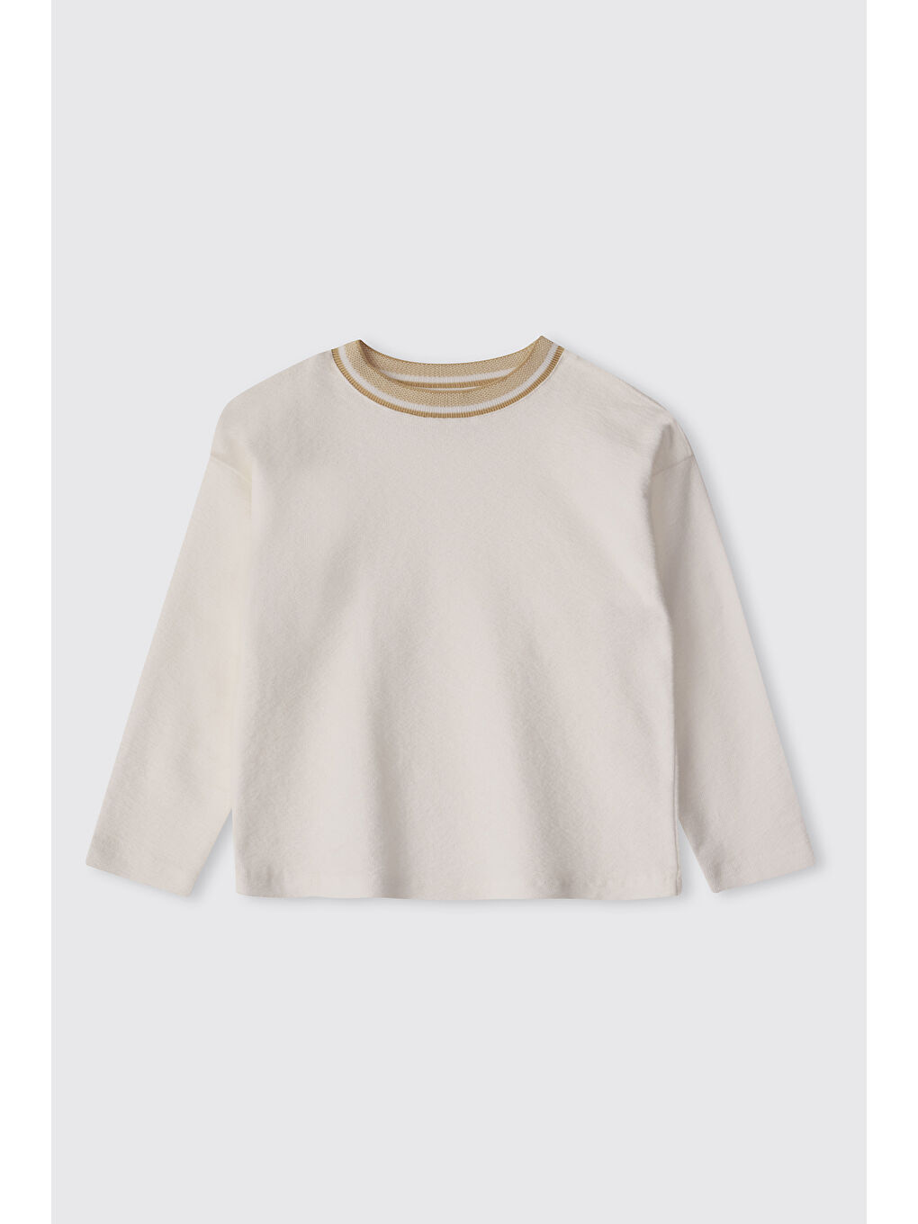 Erkek Bebek Uzun Kollu Beyaz Tişört