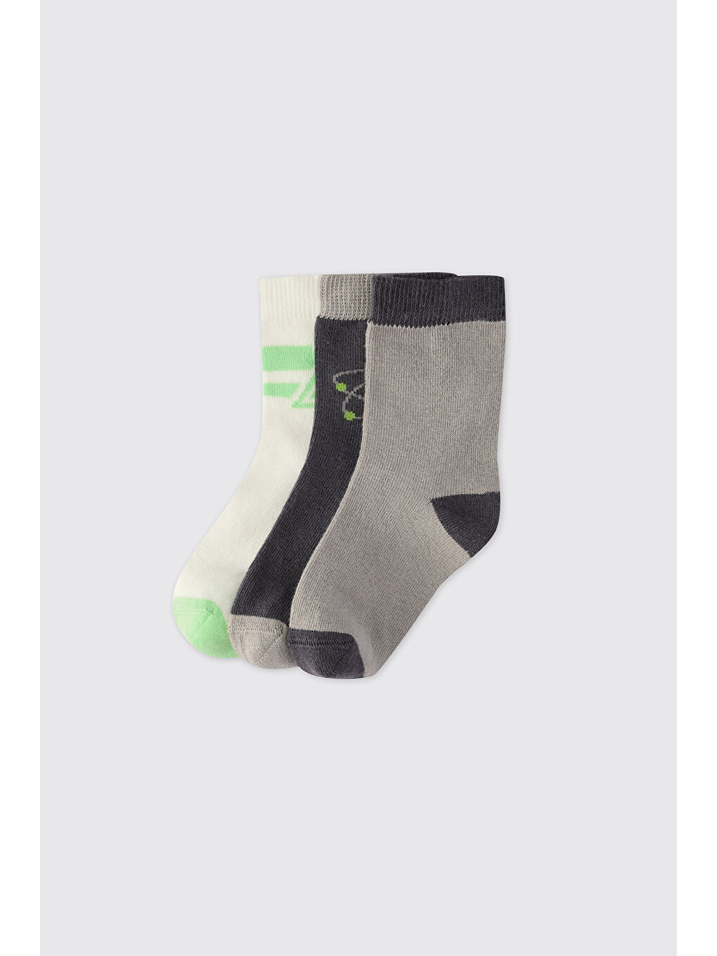 Karışık Erkek Çocuk 3'lü Soket Çorap-1