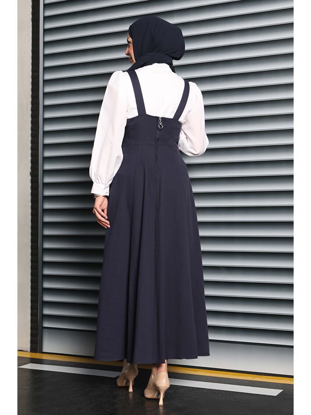 Askılı Gabardin Salopet Lacivert - 27832-LACIVERT-1