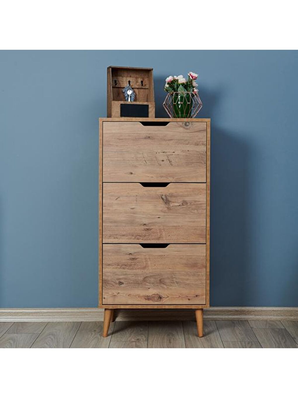 Kahverengi Rovigo 3 Kapaklı Çok Amaçlı Dolap - Atlantik Çam