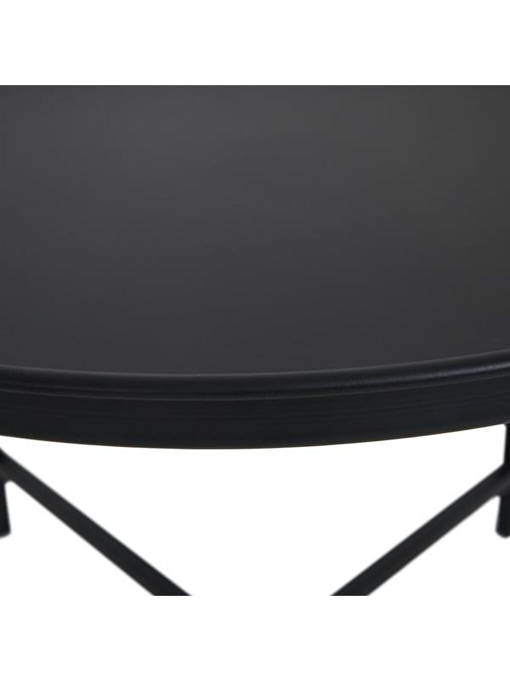 Modern Katlanır Orta Sehpa - Siyah-1