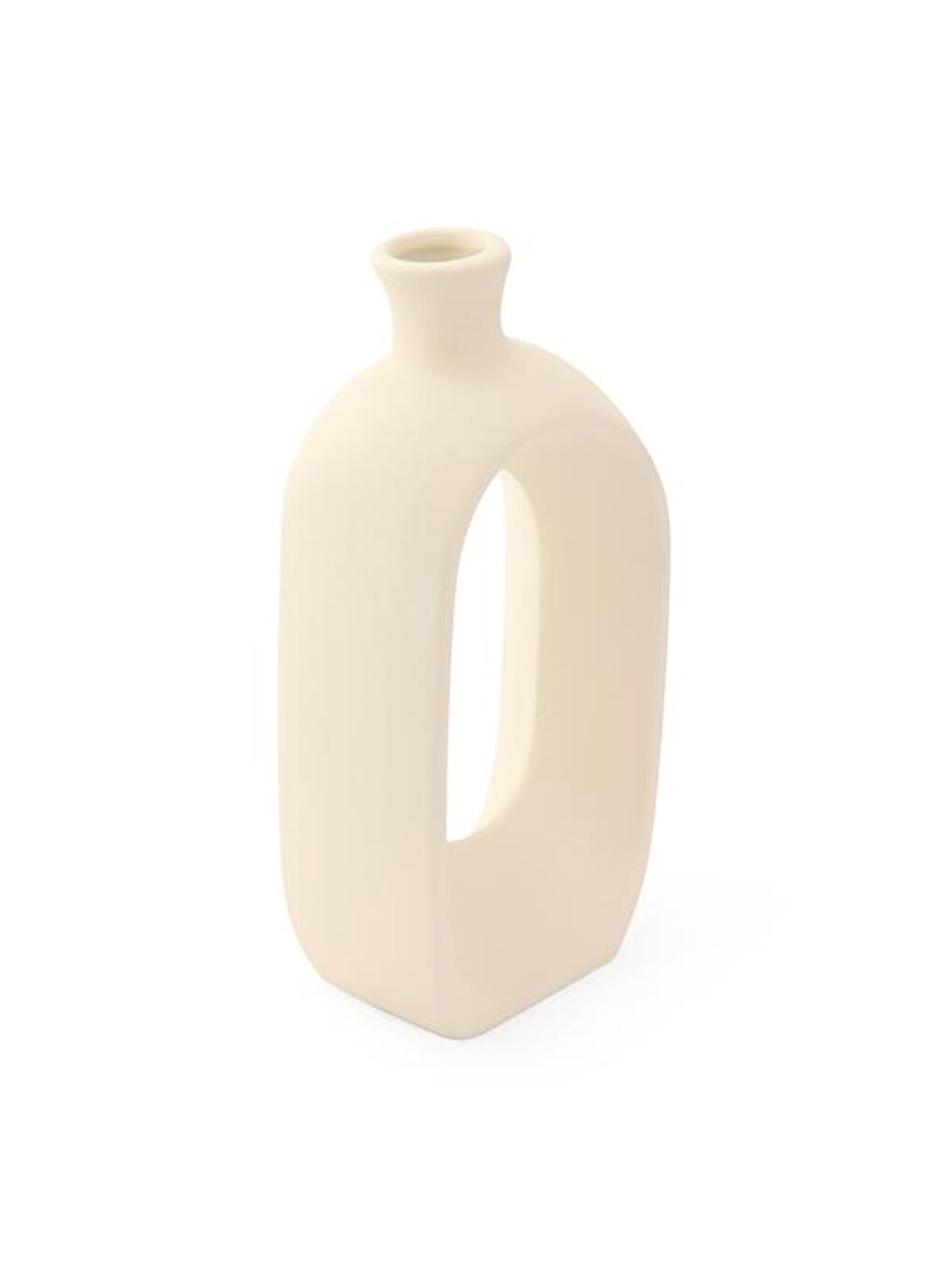 Ekru Doha Vazo - Krem - 25 cm-1