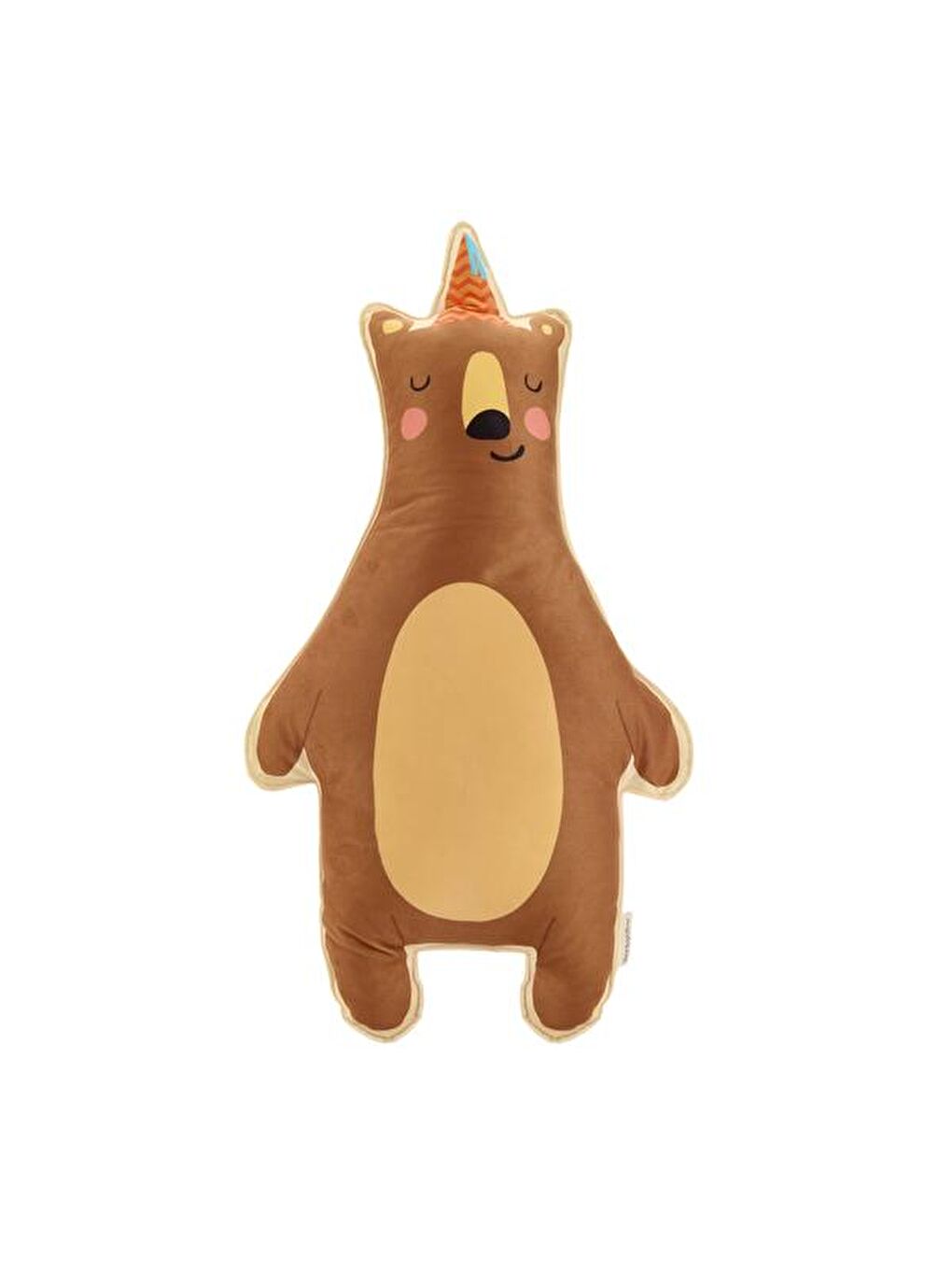 Sevimli Ayı Figürlü Yastık - Kahverengi - 28x50 cm