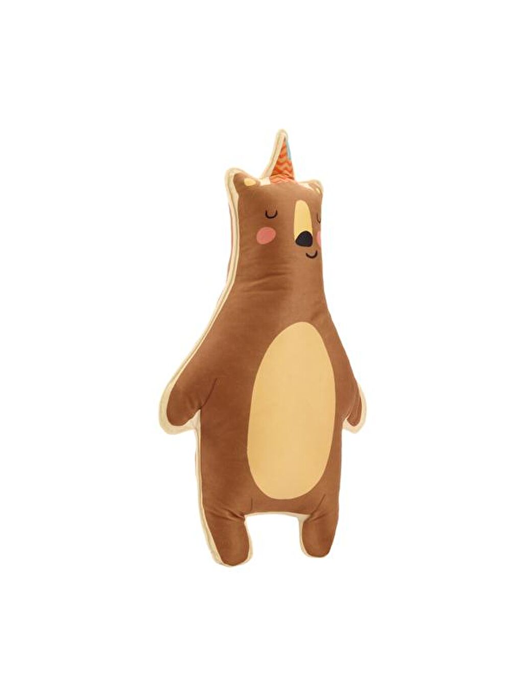 Sevimli Ayı Figürlü Yastık - Kahverengi - 28x50 cm-2