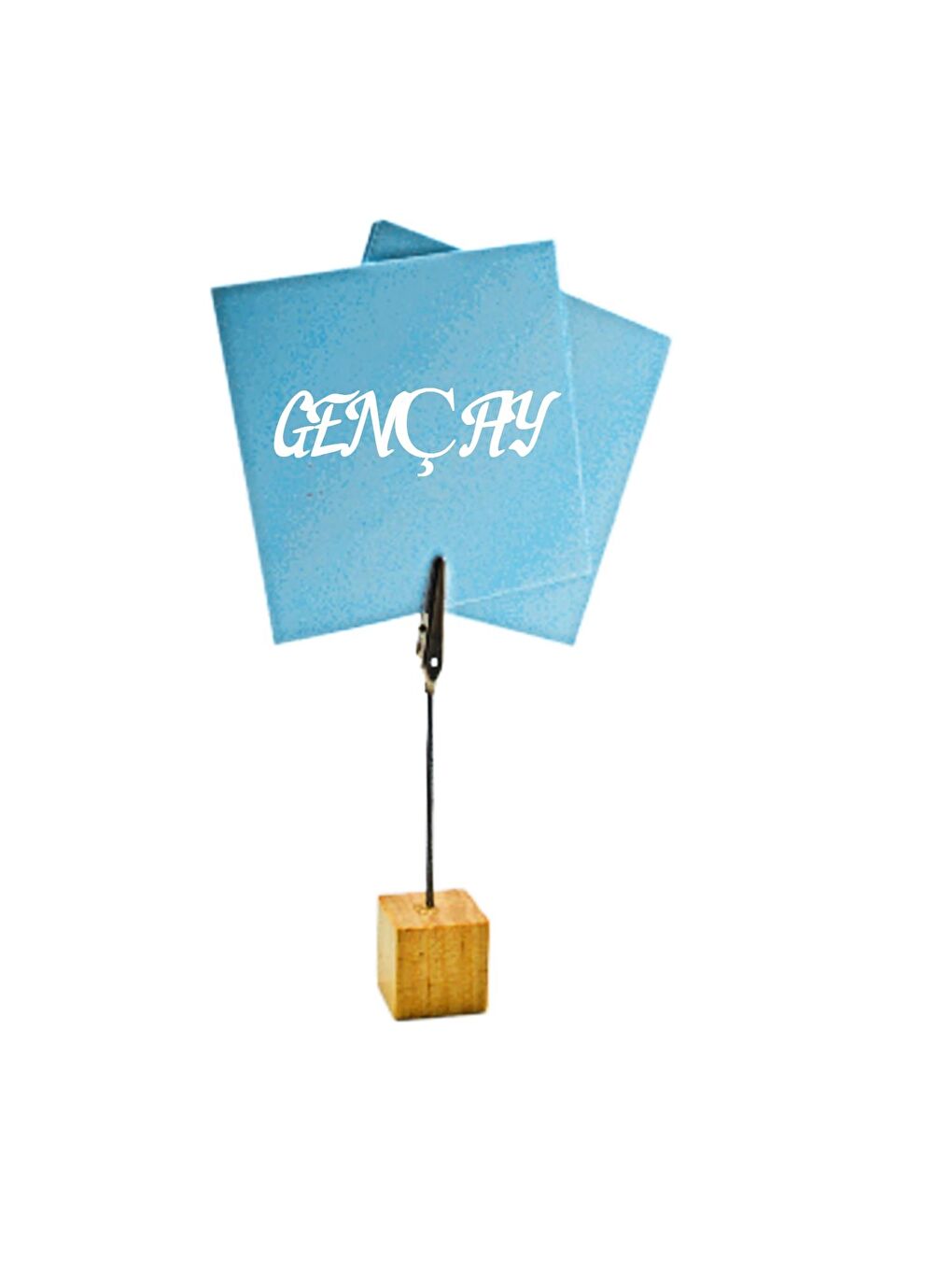 Ahşap Kübik Kağıt-Not Tutucu