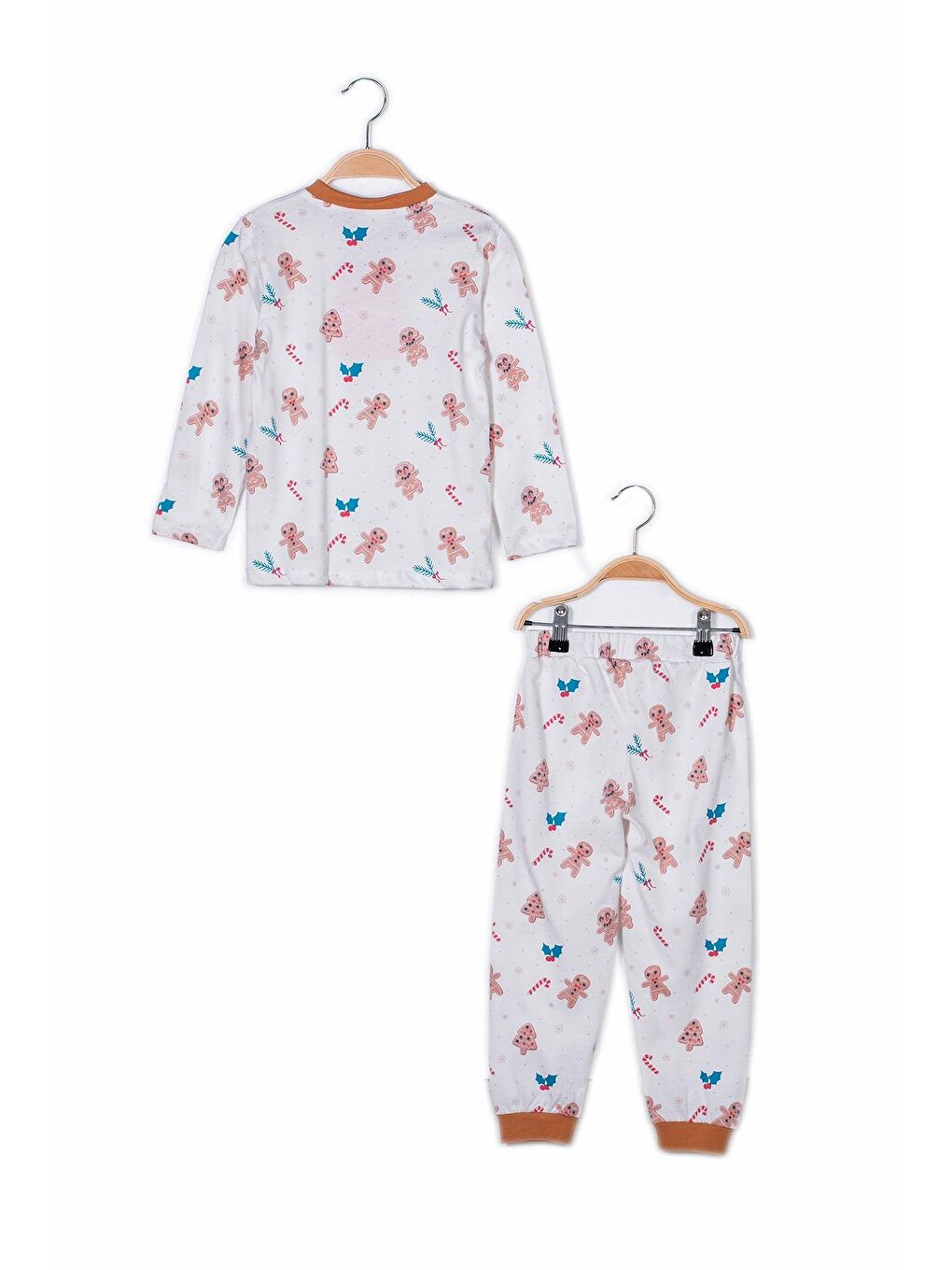 ZEYLAND Ekru Kız Çocuk Kurabiye Desenli Pijama Takımı - 3