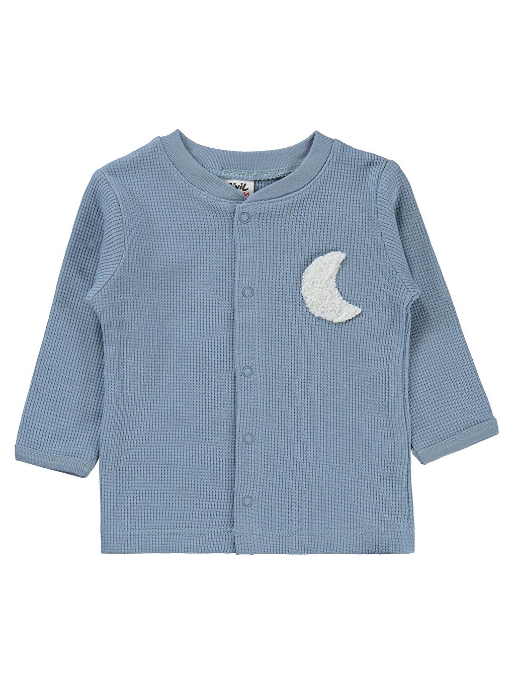 Baby Hilal Baskılı 1-9 Ay Pijama Takımı - Mavi-1