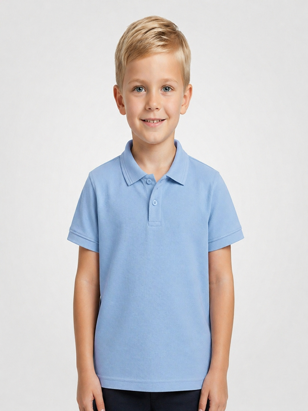 Mavi Kids Polo Yaka Basic Kısa Kollu Unisex Çocuk Tişört