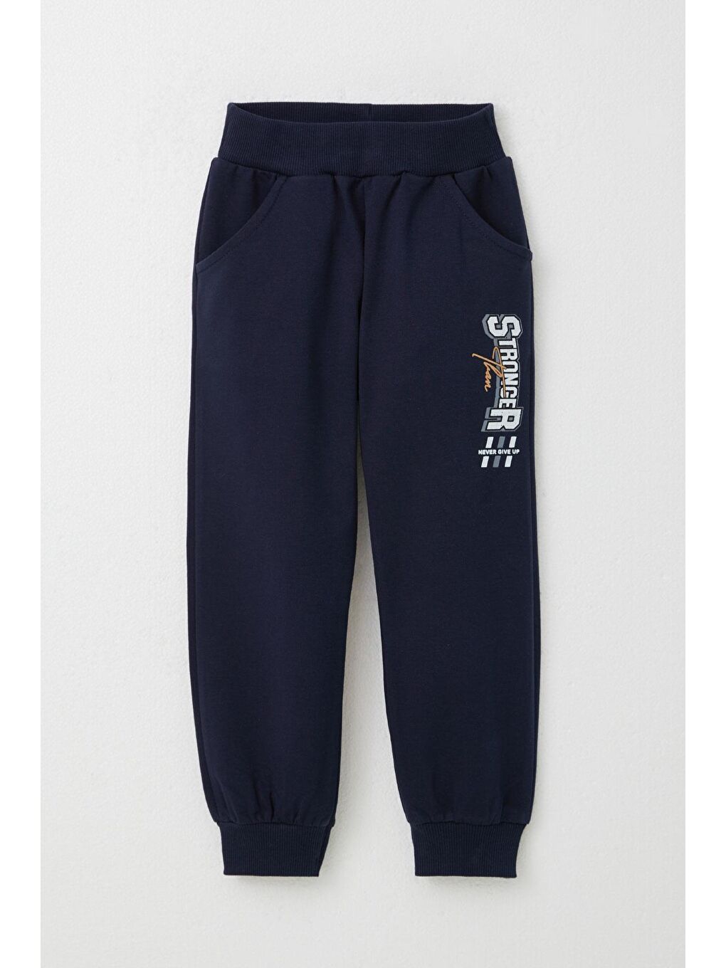 Erkek Bebek Eşofman Takım Yazı Baskılı Bej (2 Yaş)-2