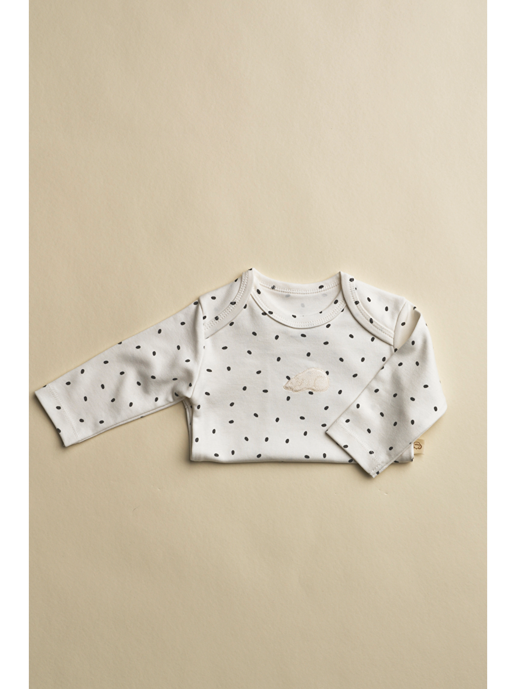 Beyaz Kutup Ayısı Nakışlı Uzun Kollu Çıtçıtlı Bebek Body-2