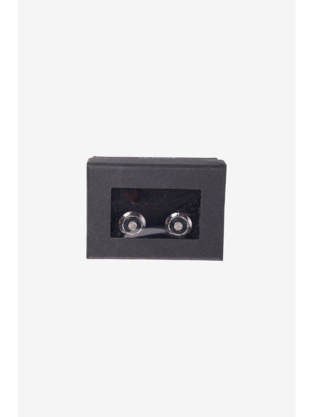 Erkek Siyah-Gümüş %100 Metal Kol Düğmesi-2