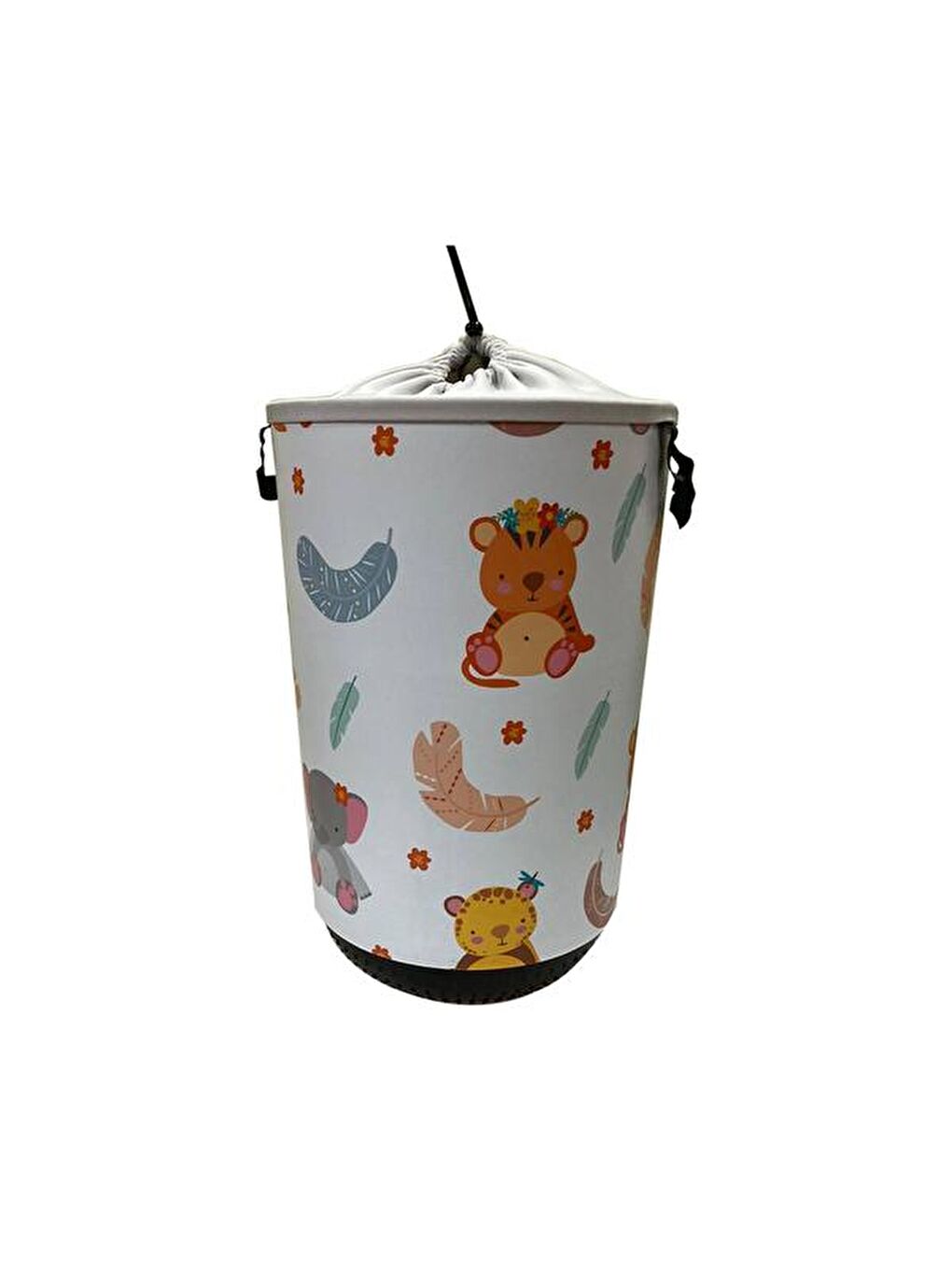 Beyaz Ayıcık Figürlü Çamaşır Sepeti - Renkli - 20 lt-1