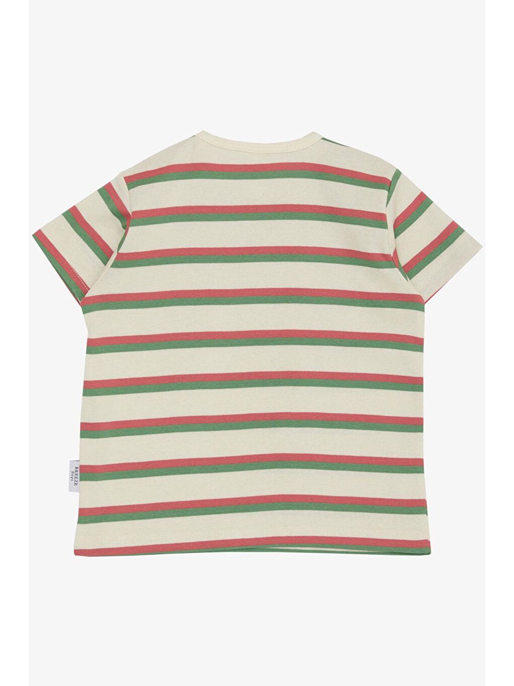 Ekru Erkek Çocuk Tişört Patlı Çizgili Krem (1-2 Yaş)-1
