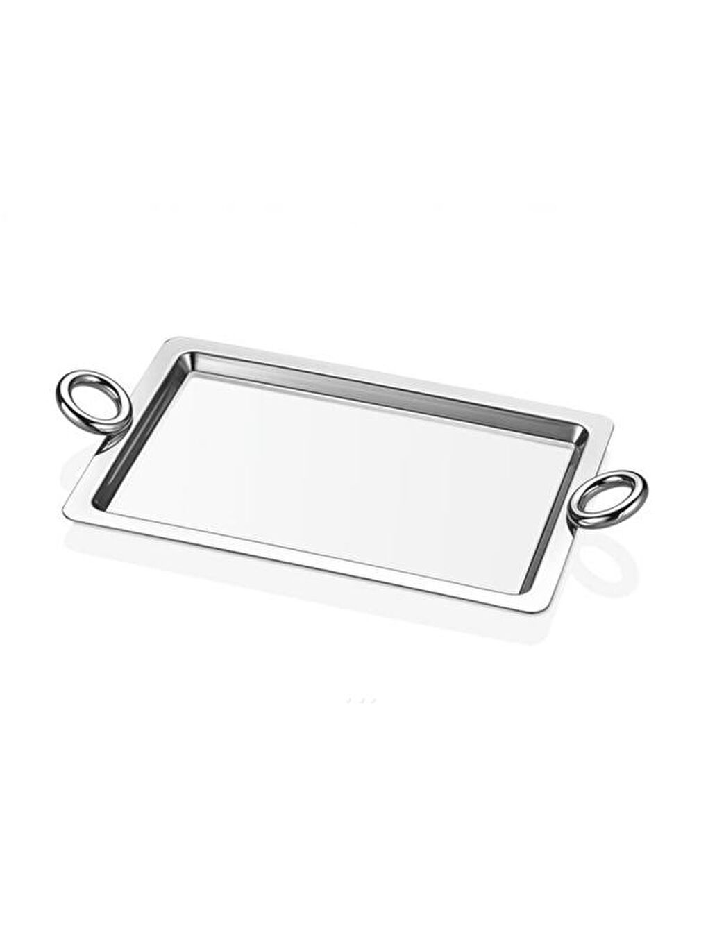 Gri Dikdörtgen Kulplu Kahve Tepsisi – Inox-1