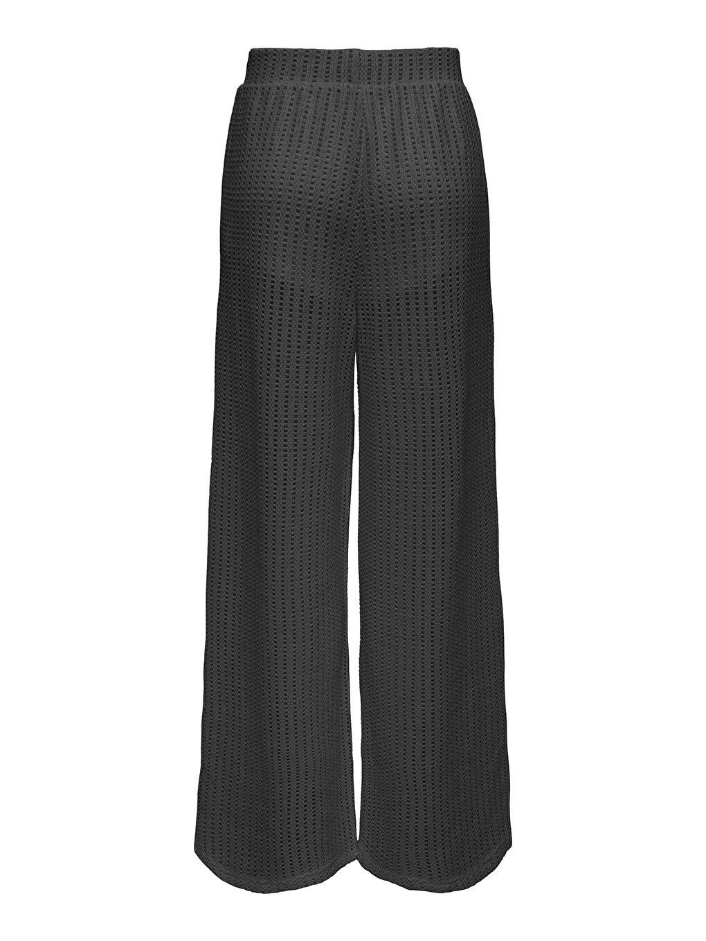 Siyah Onlfreya Ajurlu Straight Fit Yüksek Bel Geniş Paça Pantolon 15349329-1