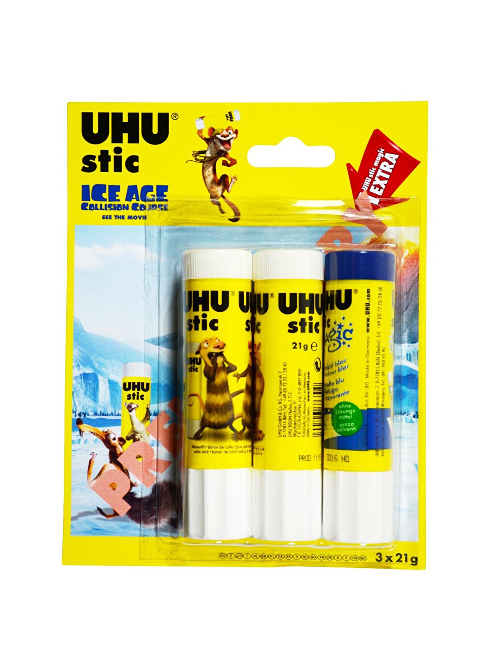 Lisanslı Stick Yapıştırıcı 21 gr 3 lü Blister (37435)