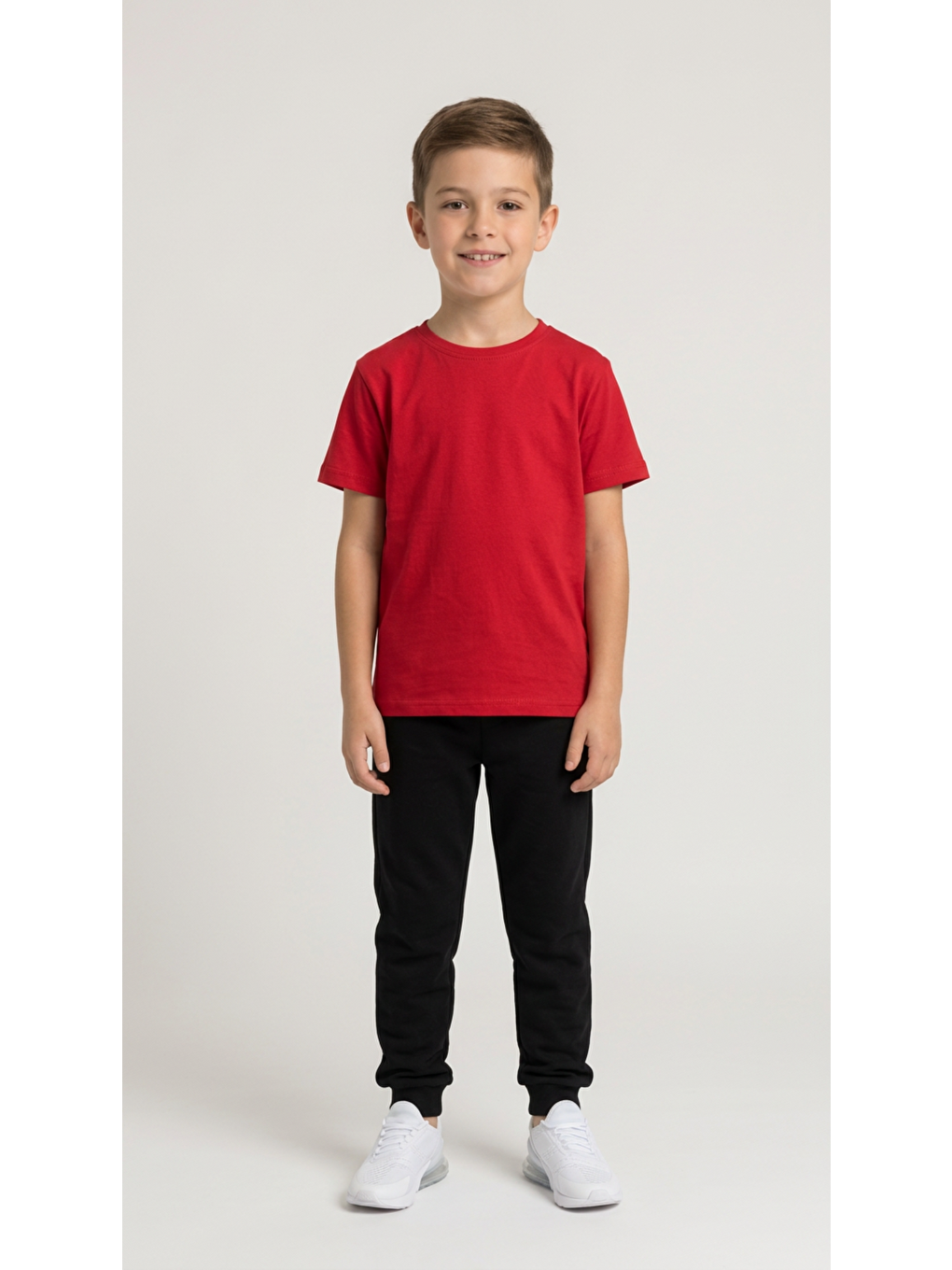 Kırmızı Basic Kısa Kol Erkek Çocuk T-Shirt