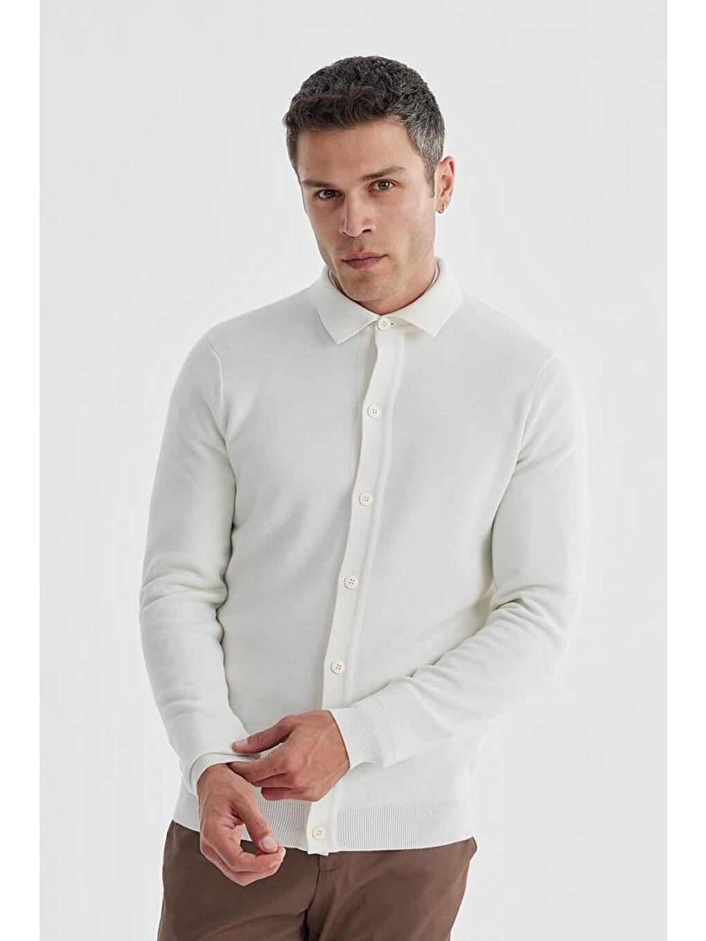 Ekru Erkek Gömlek-1