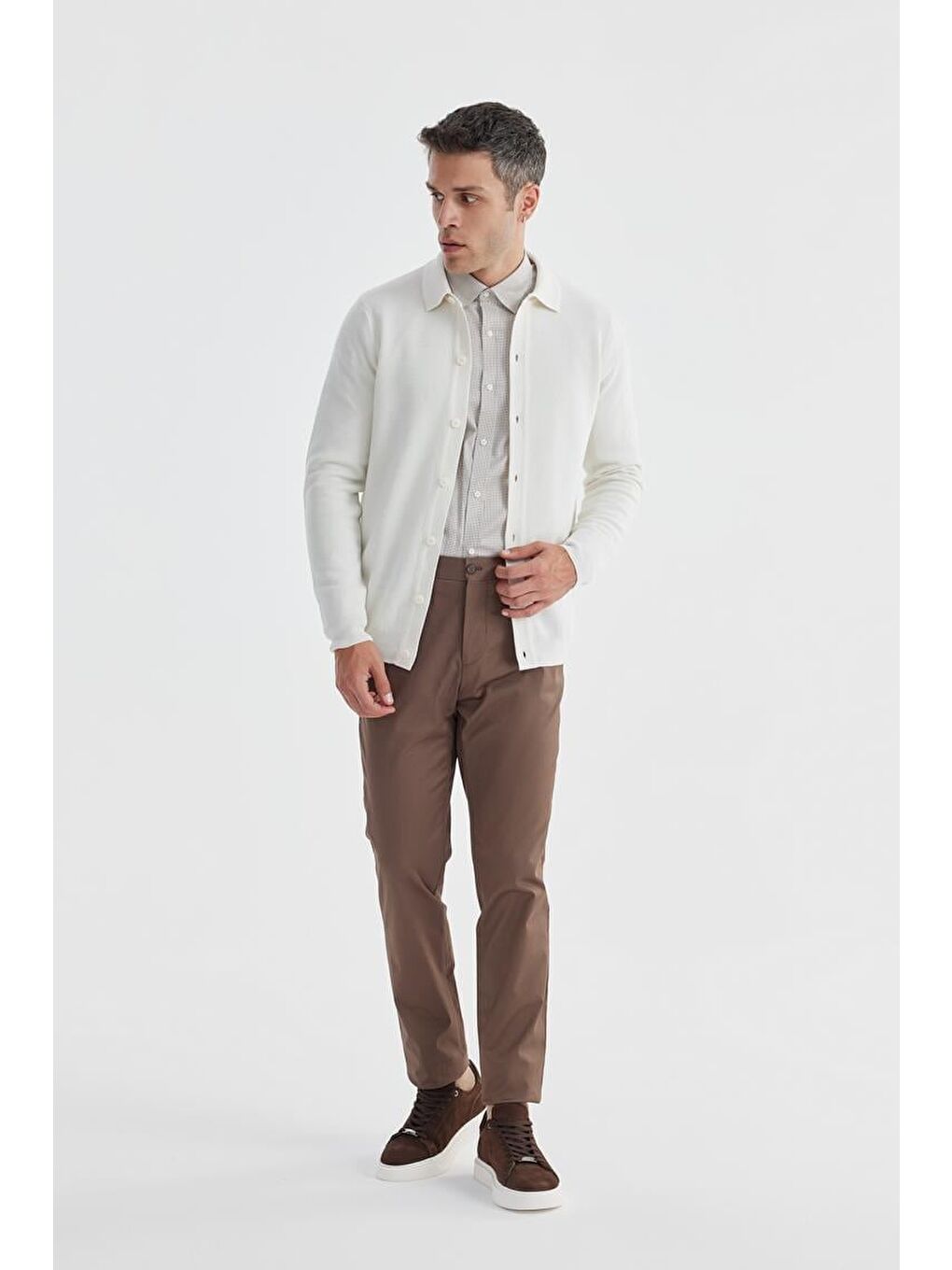 Ekru Erkek Gömlek-4