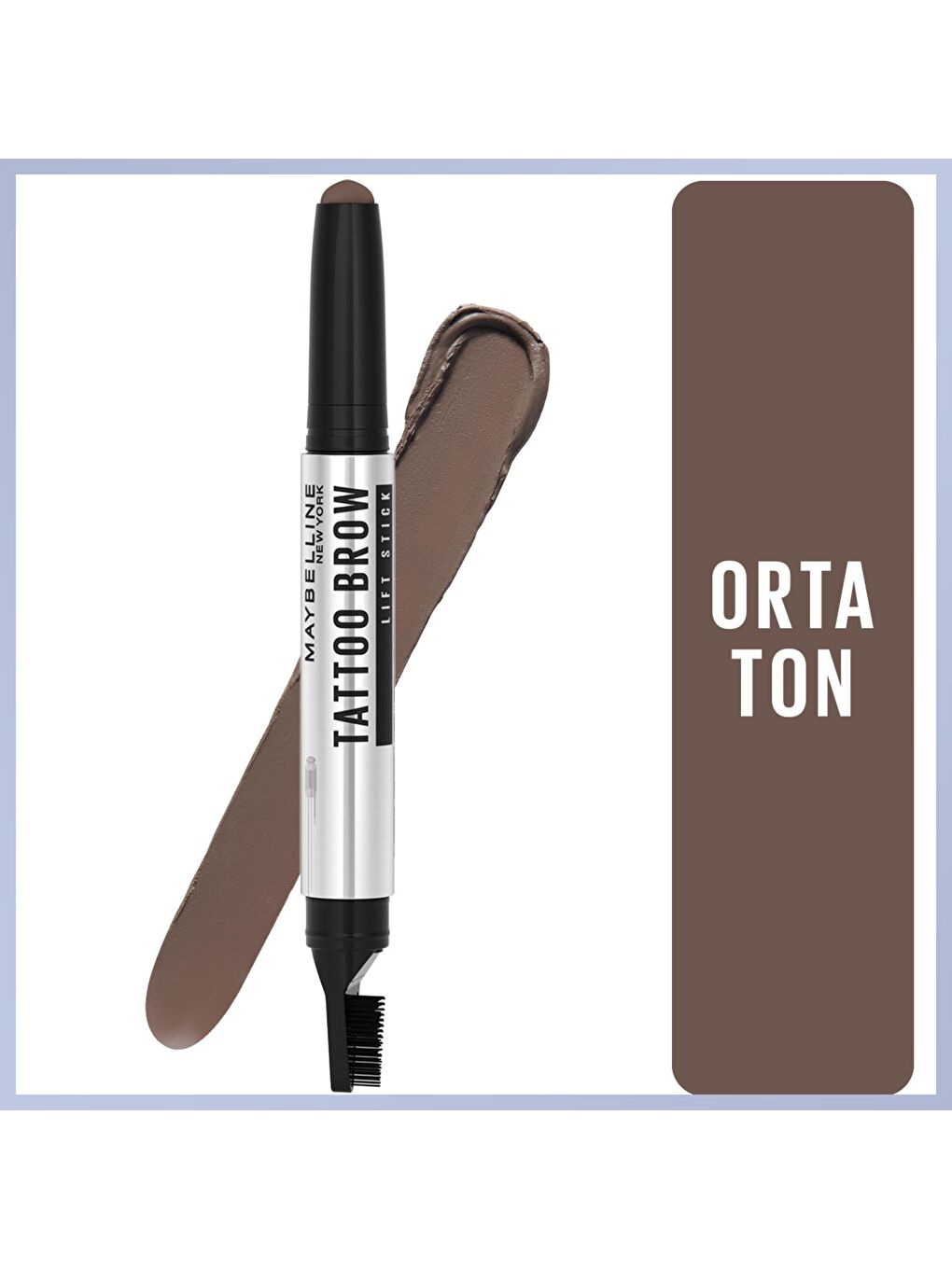 Maybelline New York Tattoo Brow Lift Kaş Kalemi- 03 Medium Brown (Orta Ton) - 1
