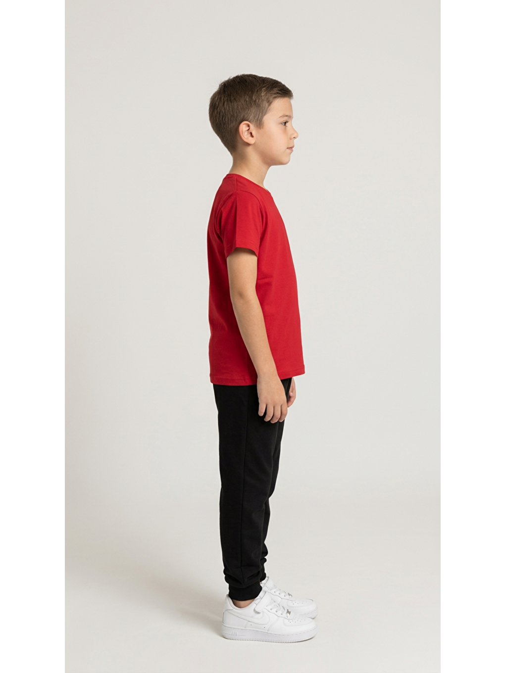 Kırmızı Basic Kısa Kol Erkek Çocuk T-Shirt-2