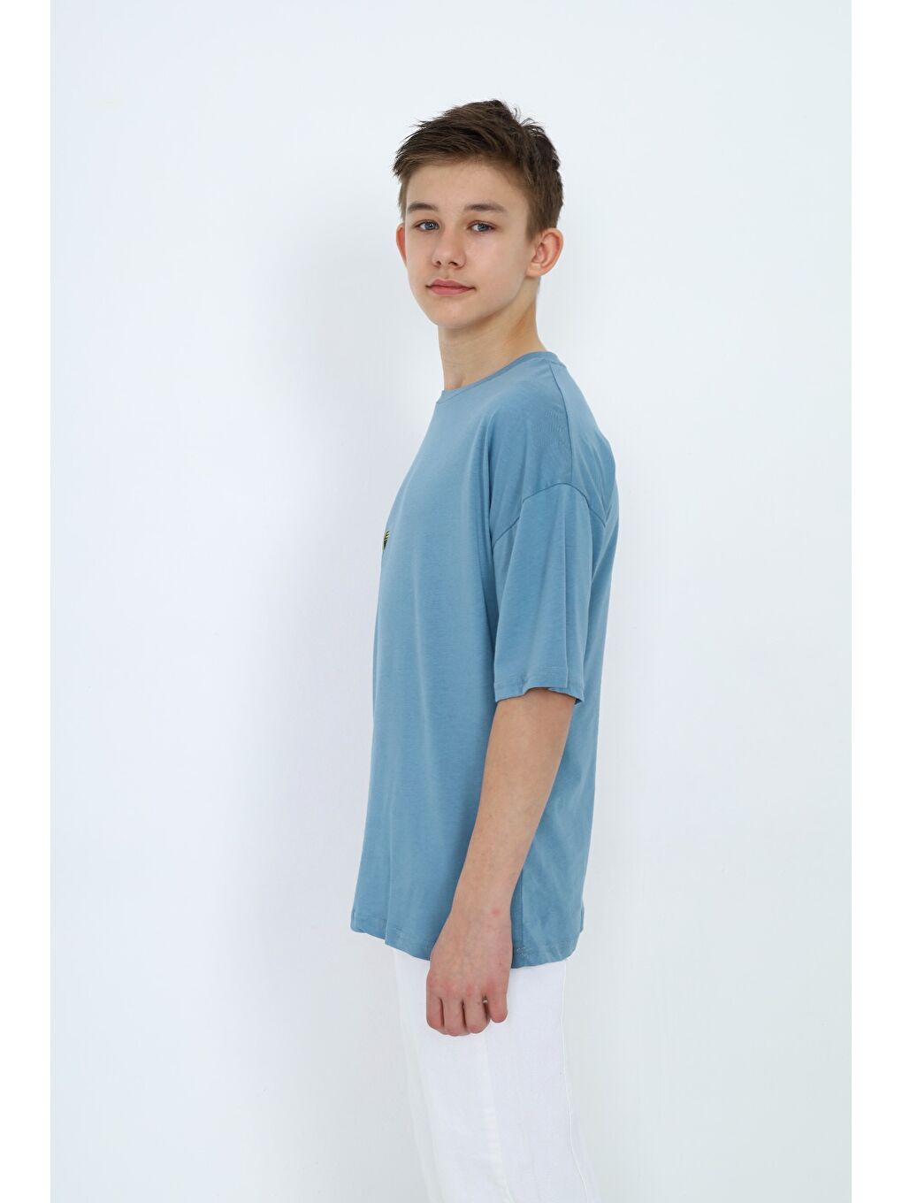 Lila Erkek Çocuk Baskılı Tişört-3