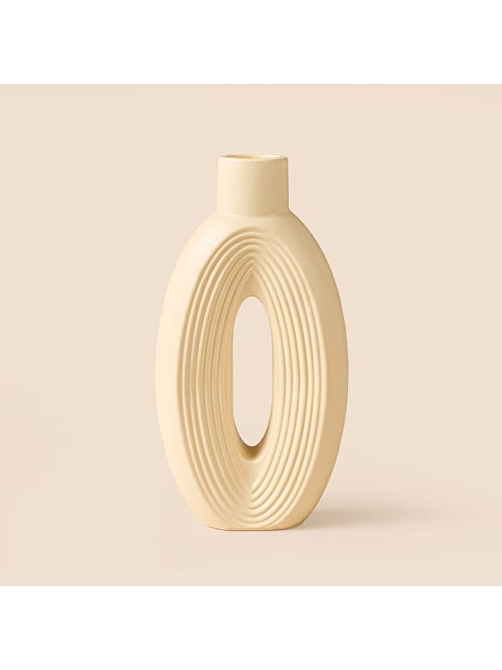 Deco Çizgili İskandinav Dekor - Bej - 27 cm