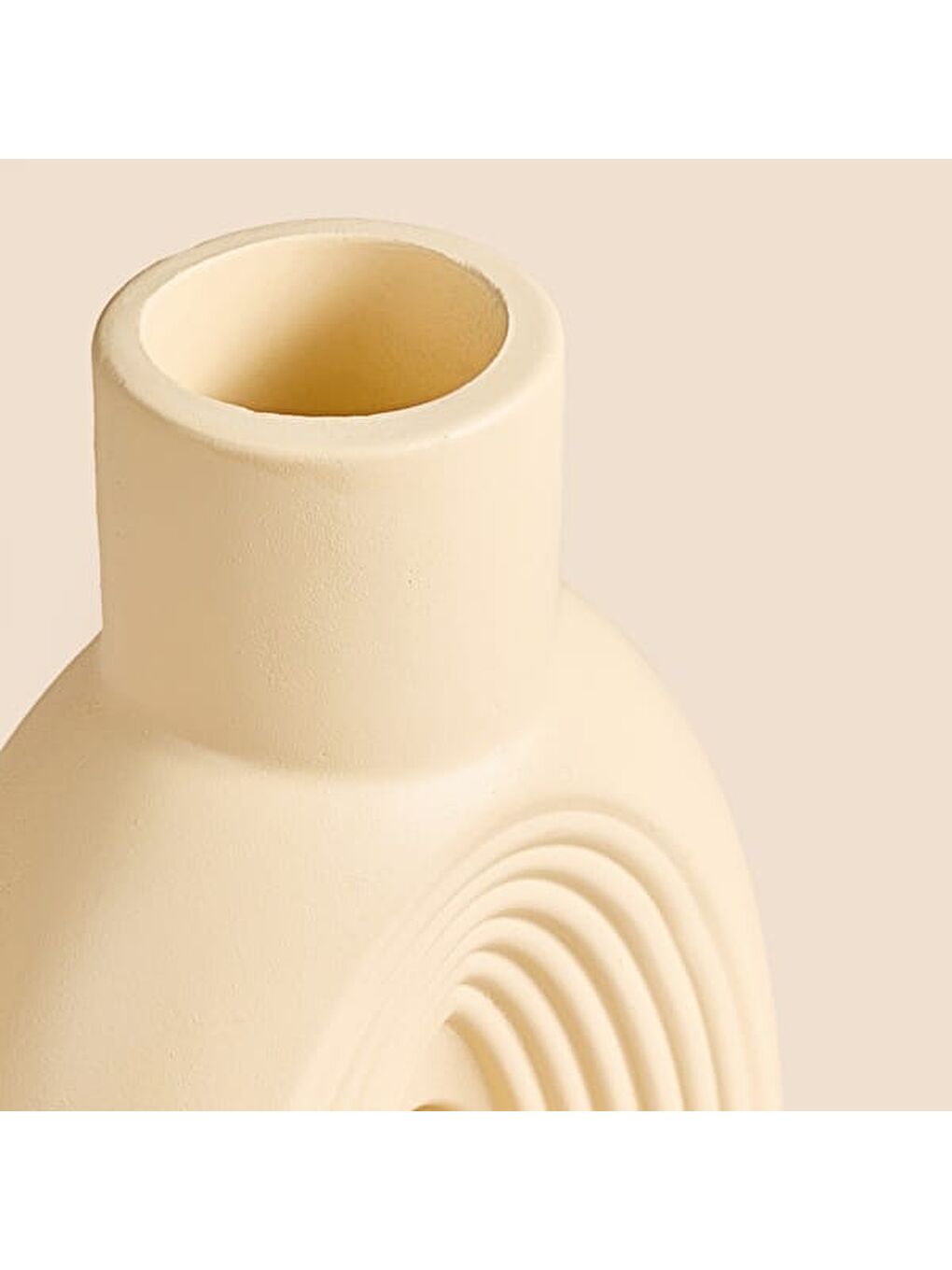 Deco Çizgili İskandinav Dekor - Bej - 27 cm-1