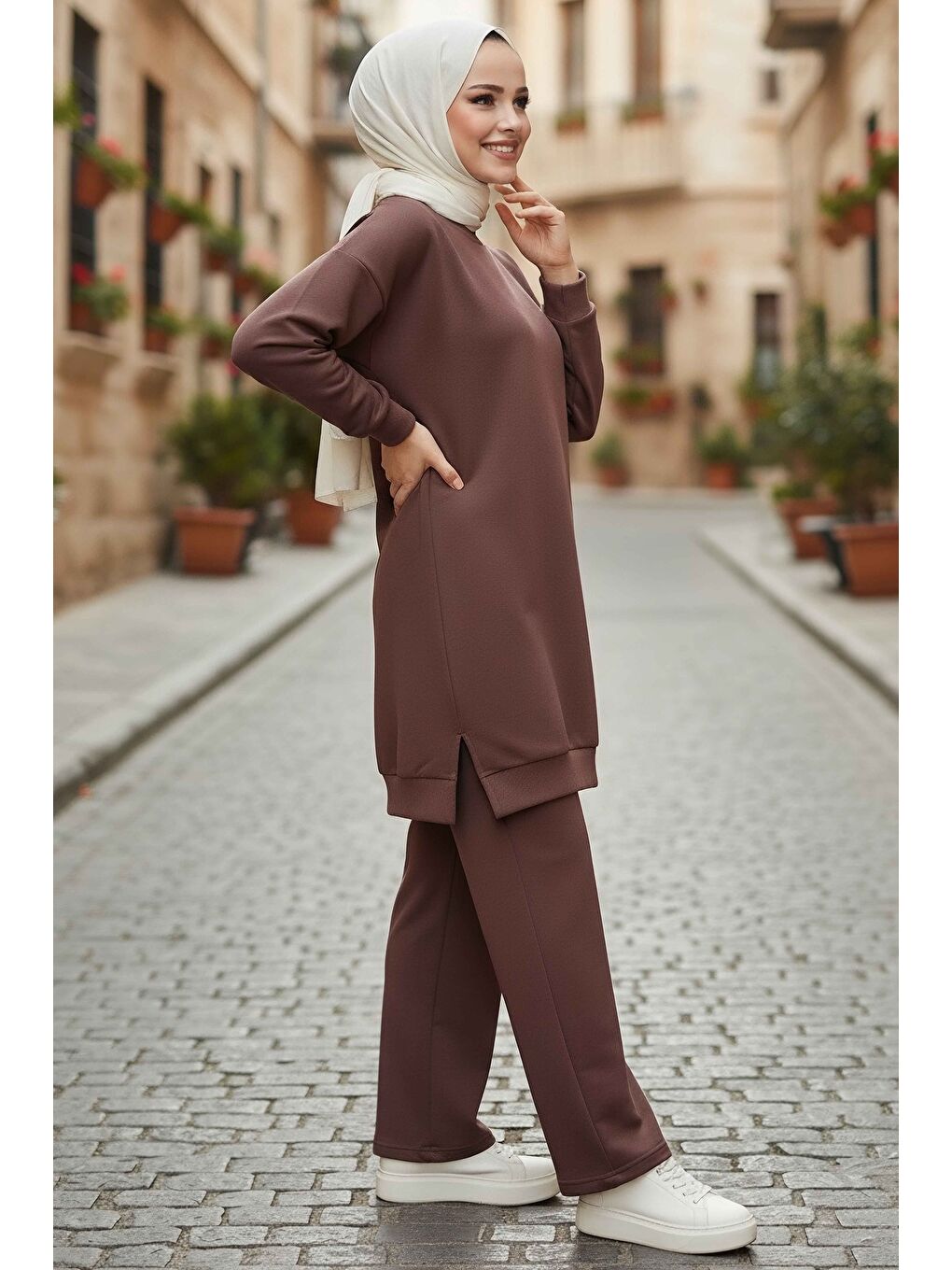 Kahverengi Armalı Vortex İkili Takım Kahve - 28000-KAHVE-1