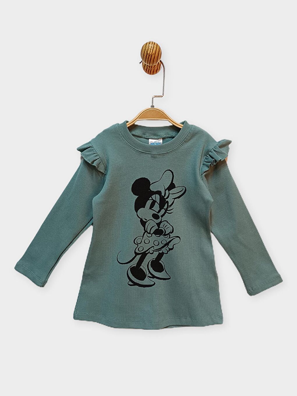 Yeşil Minnie Mouse Lisanslı Kız Çocuk Elbise 22091