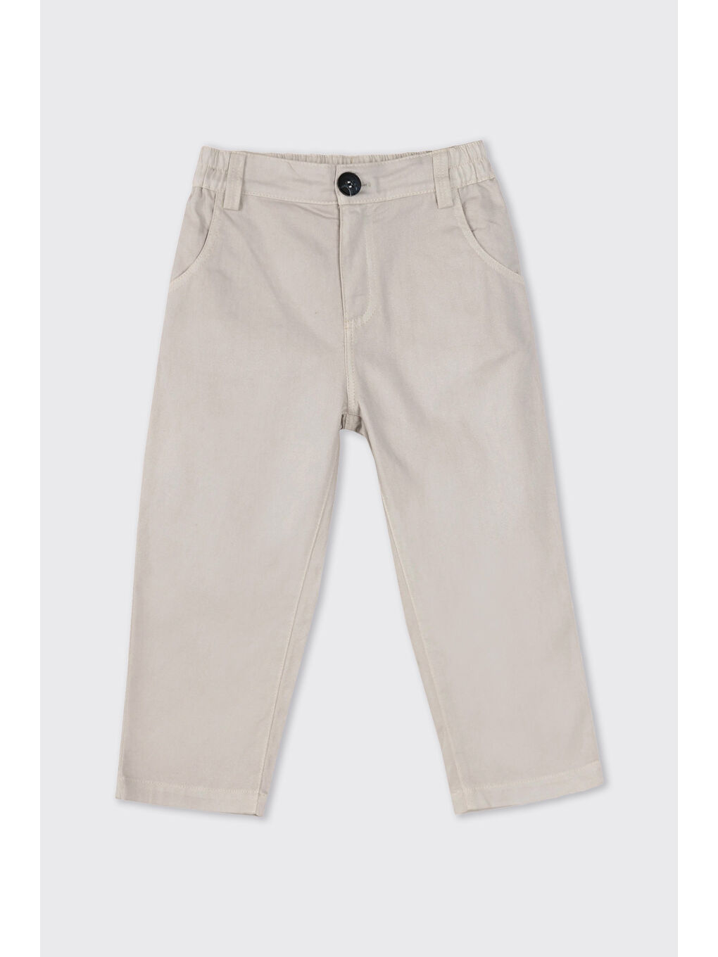 Erkek Bebek Beli Lastikli Gri Pantolon
