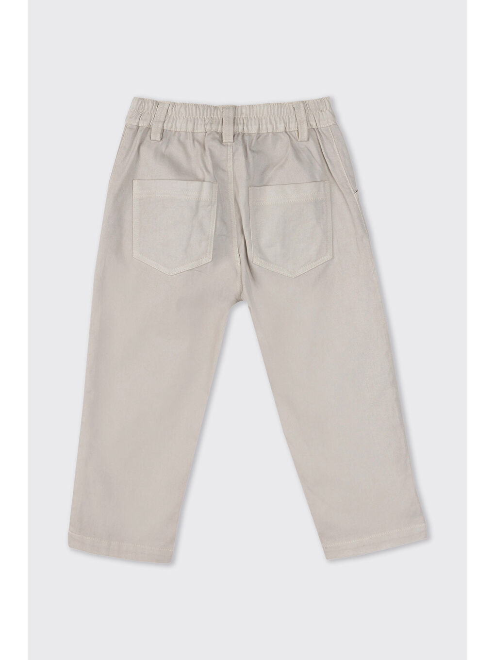 Erkek Bebek Beli Lastikli Gri Pantolon-1