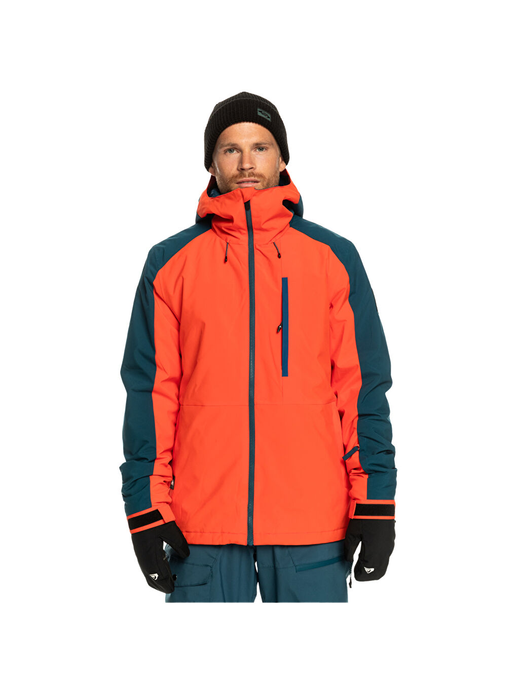 Kahverengi Mission Block Jk Erkek Kırmızı Snowboard Kayak Montu