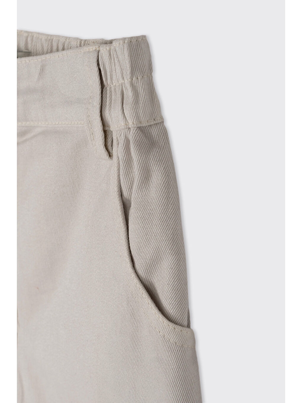 Erkek Bebek Beli Lastikli Gri Pantolon-2