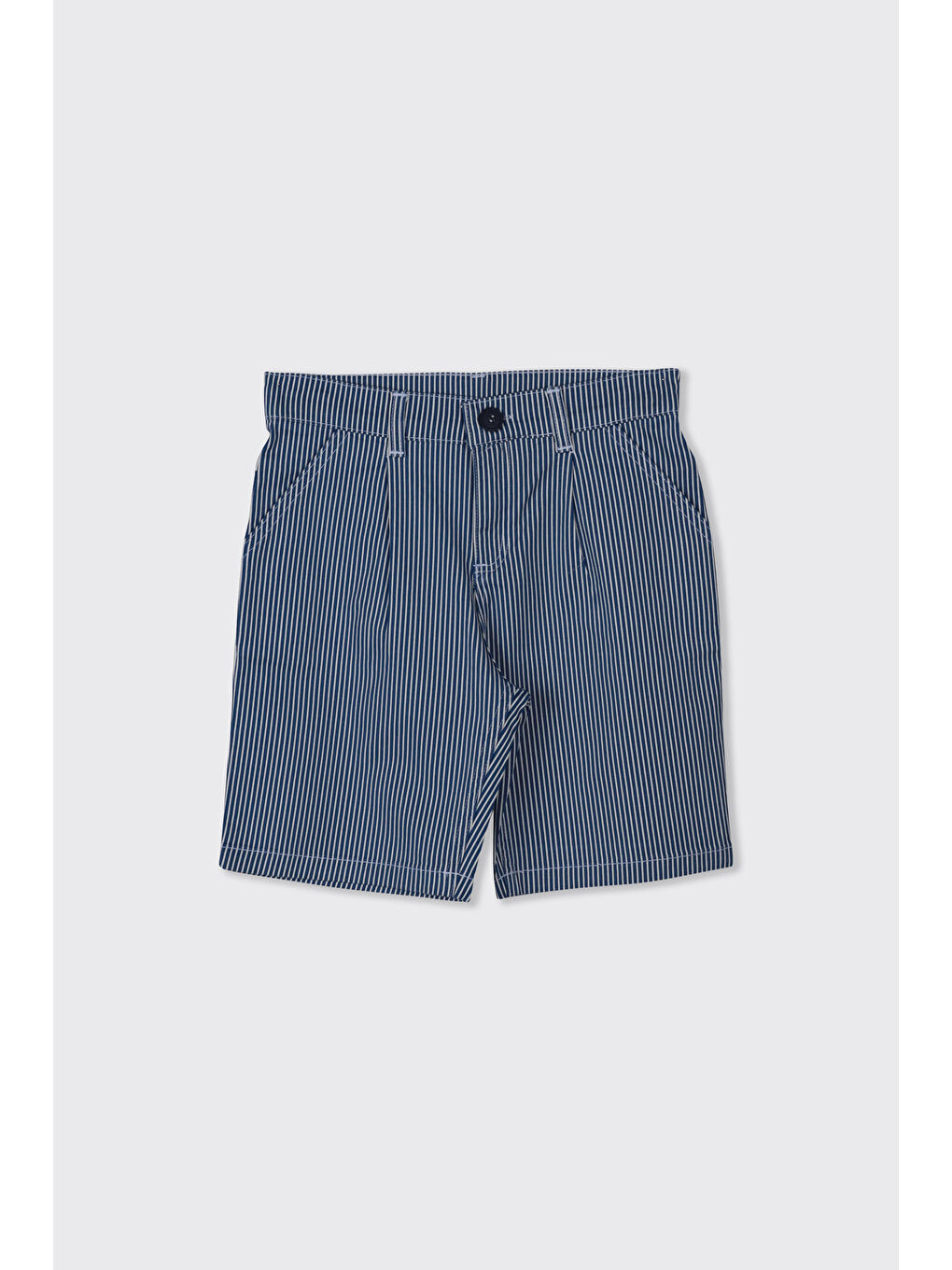 Erkek Çocuk Çizgi Desenli Mavi Şort