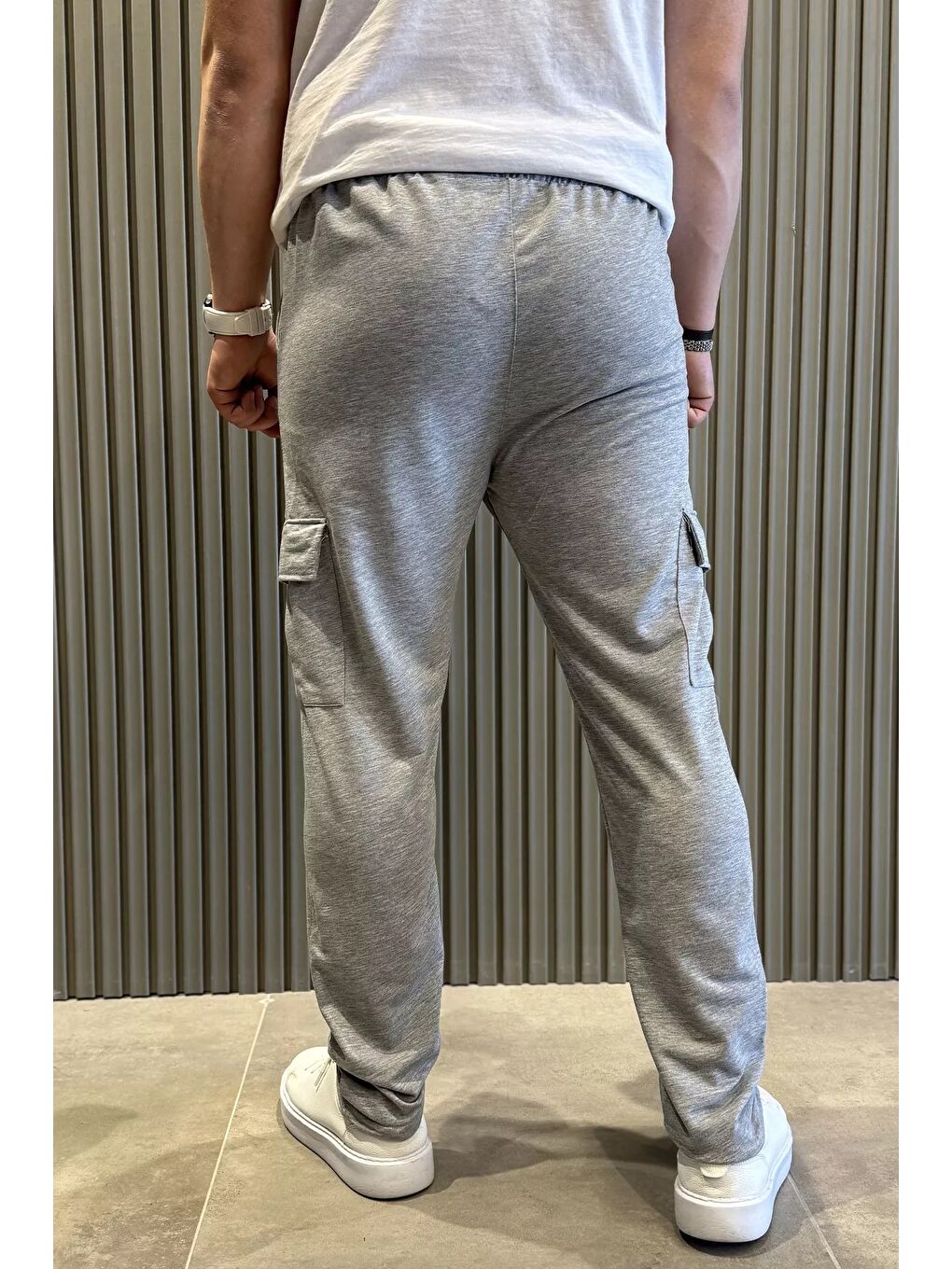 Gri Kargo Cepli Erkek Eşofman Altı-2