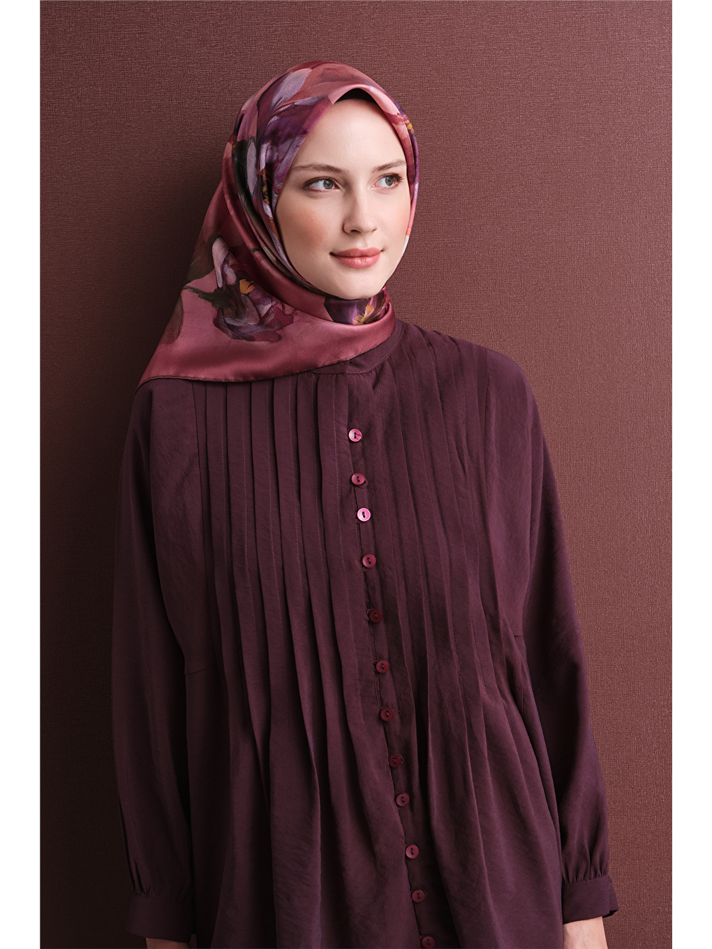 Pembe Saf İpek Twill Eşarp 9611d 31