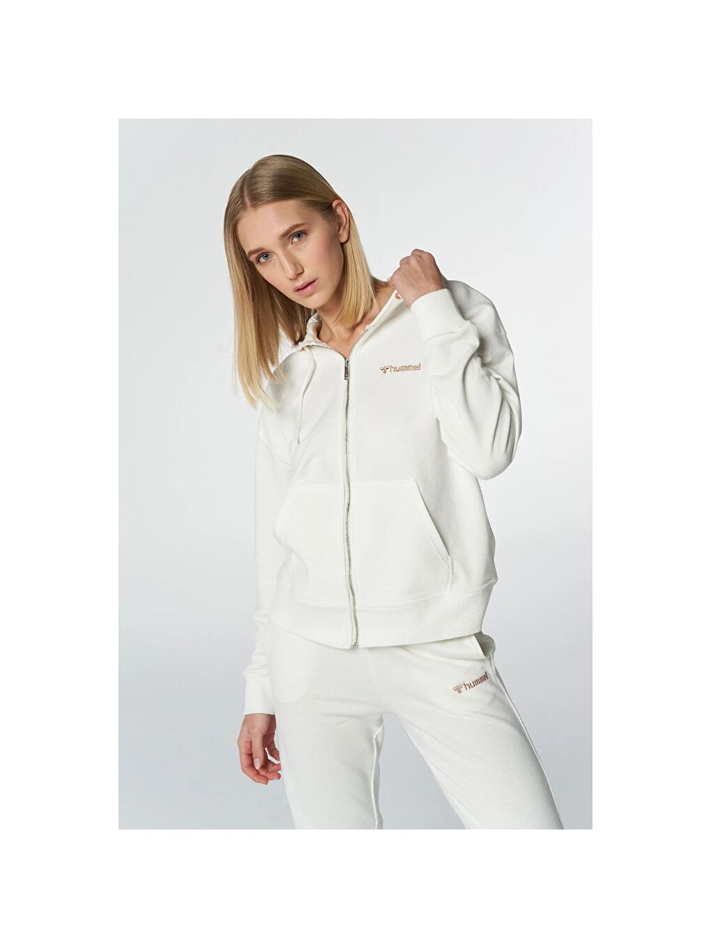 Iberis Kadın Beyaz Kapüşonlu Ceket-1