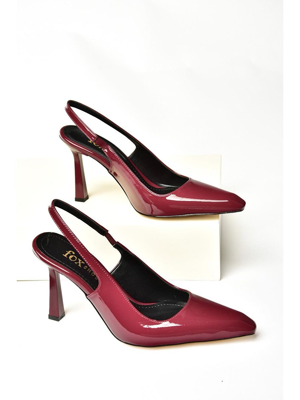 S7520634 Bordo Kadın Topuklu Ayakkabı-5