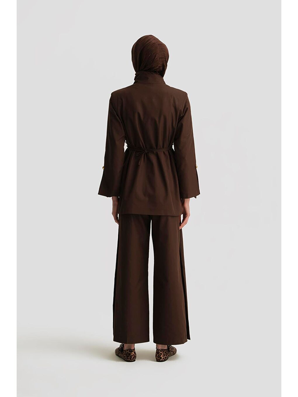 Blazer Ceketli Takım 25Y6007 Kahverengi-3