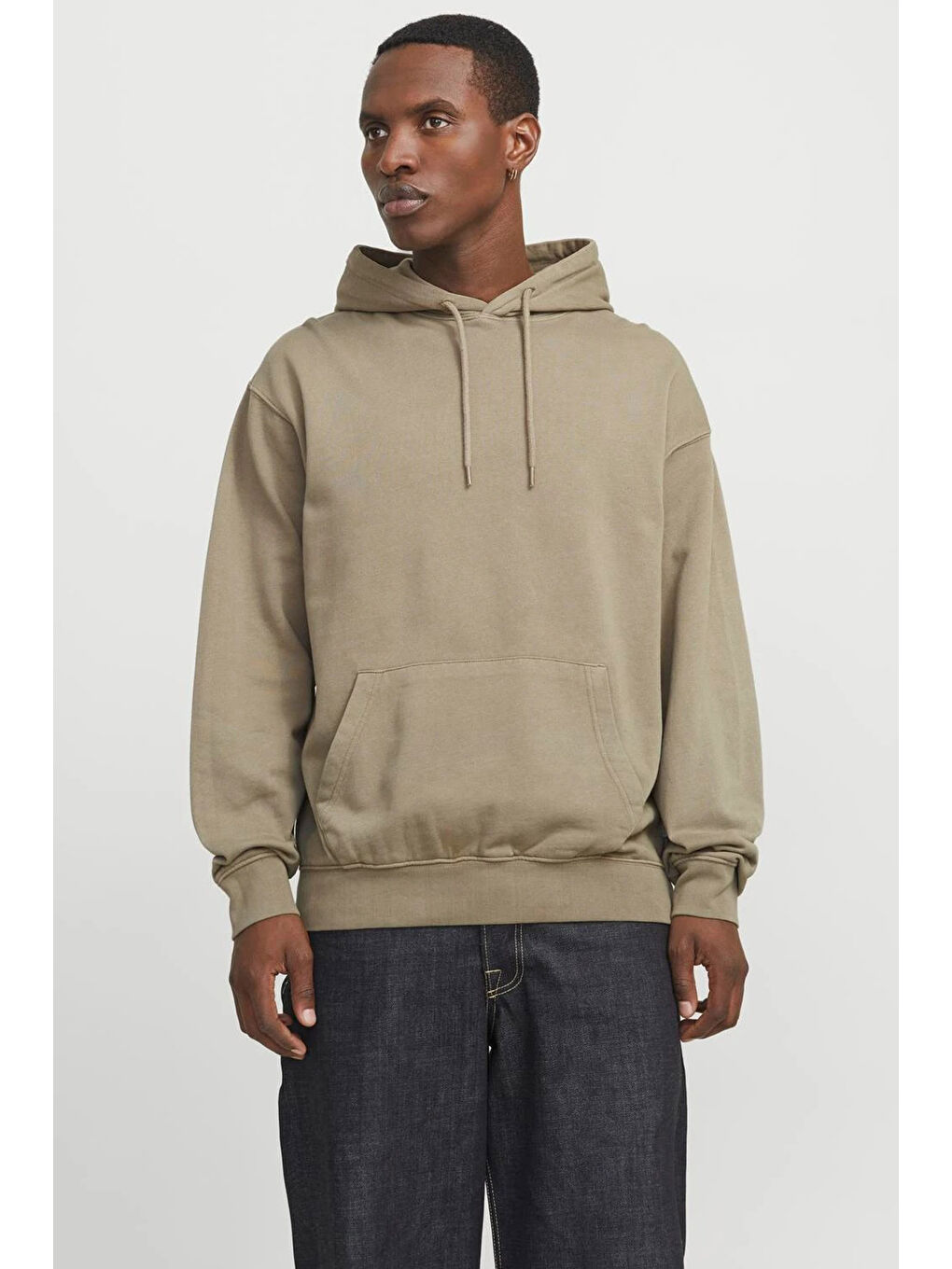 Yeşil Essentials Jjecharge Pamuklu Oversize Fit Kapüşonlu Sweat 12268272