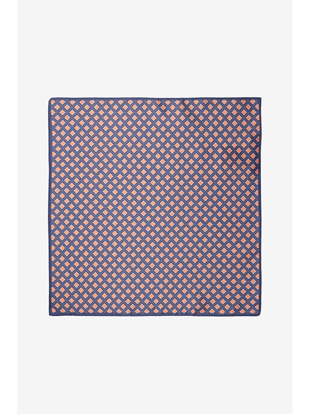 Erkek Lacivert-Kiremit Desenli Mendil-1