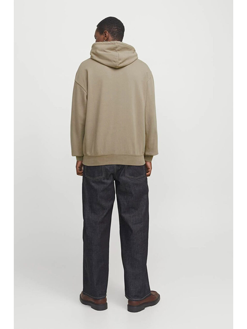 Yeşil Essentials Jjecharge Pamuklu Oversize Fit Kapüşonlu Sweat 12268272-3