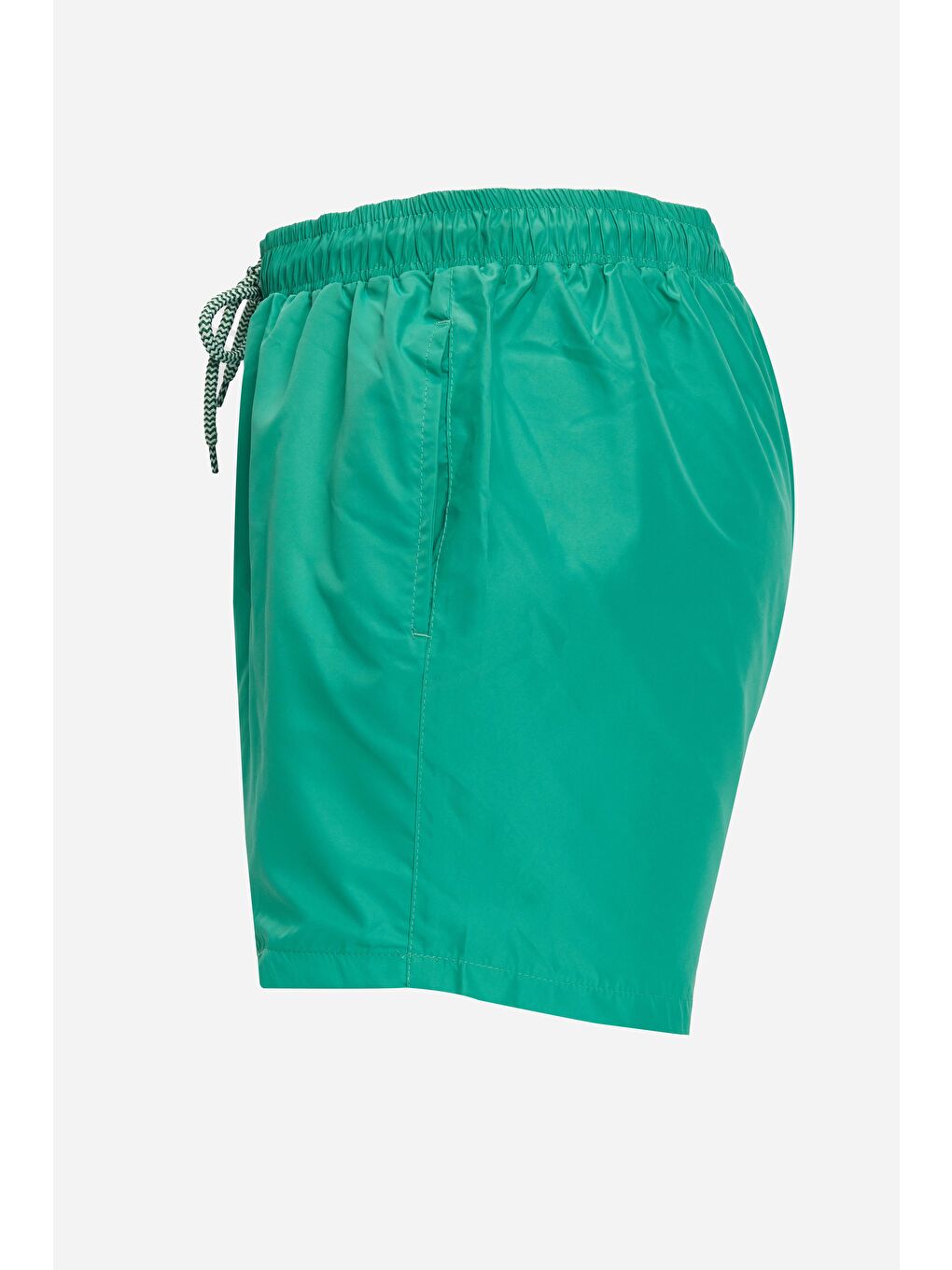 Erkek Standart Fit Hızlı Kuruyan Düz Yeşil Mayo Deniz Şortu-1