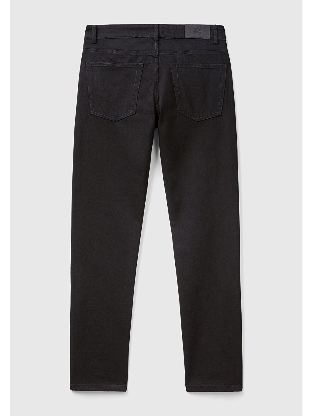 Erkek Siyah Pamuk Karışımlı Arkası Logo Etiketli Cepli Denim Jean Pantolon-3