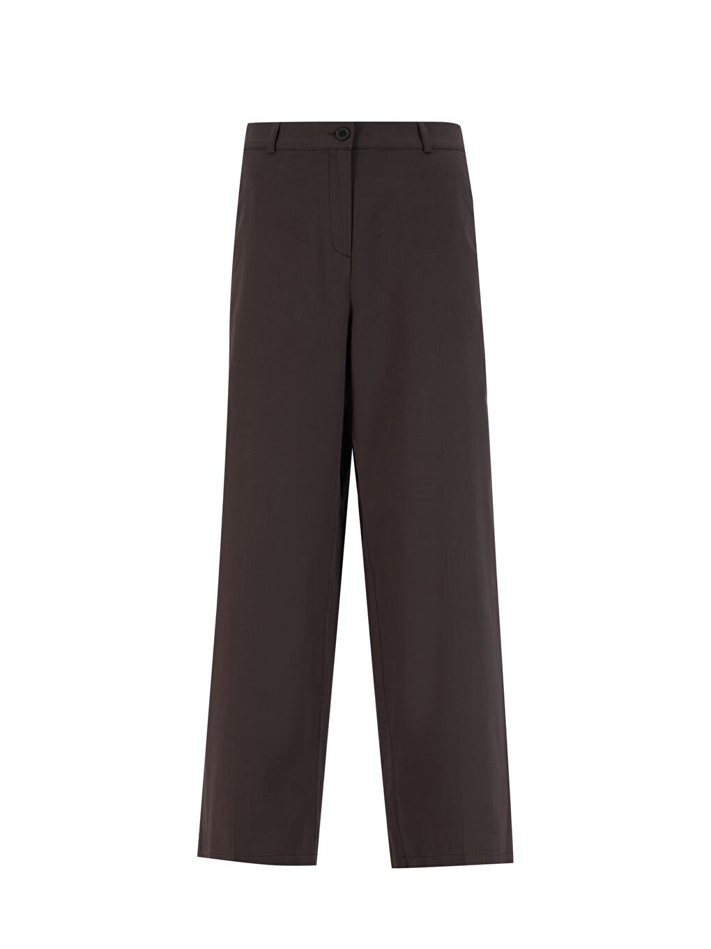 Kahverengi Yüksek Bel Palazzo Pantolon 25Y2812 Acı Kahve-4