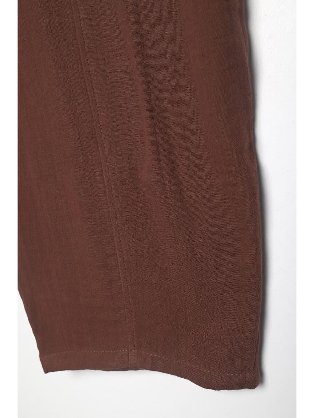Kahverengi Kahve-Cepli Müslin Pantolon-3