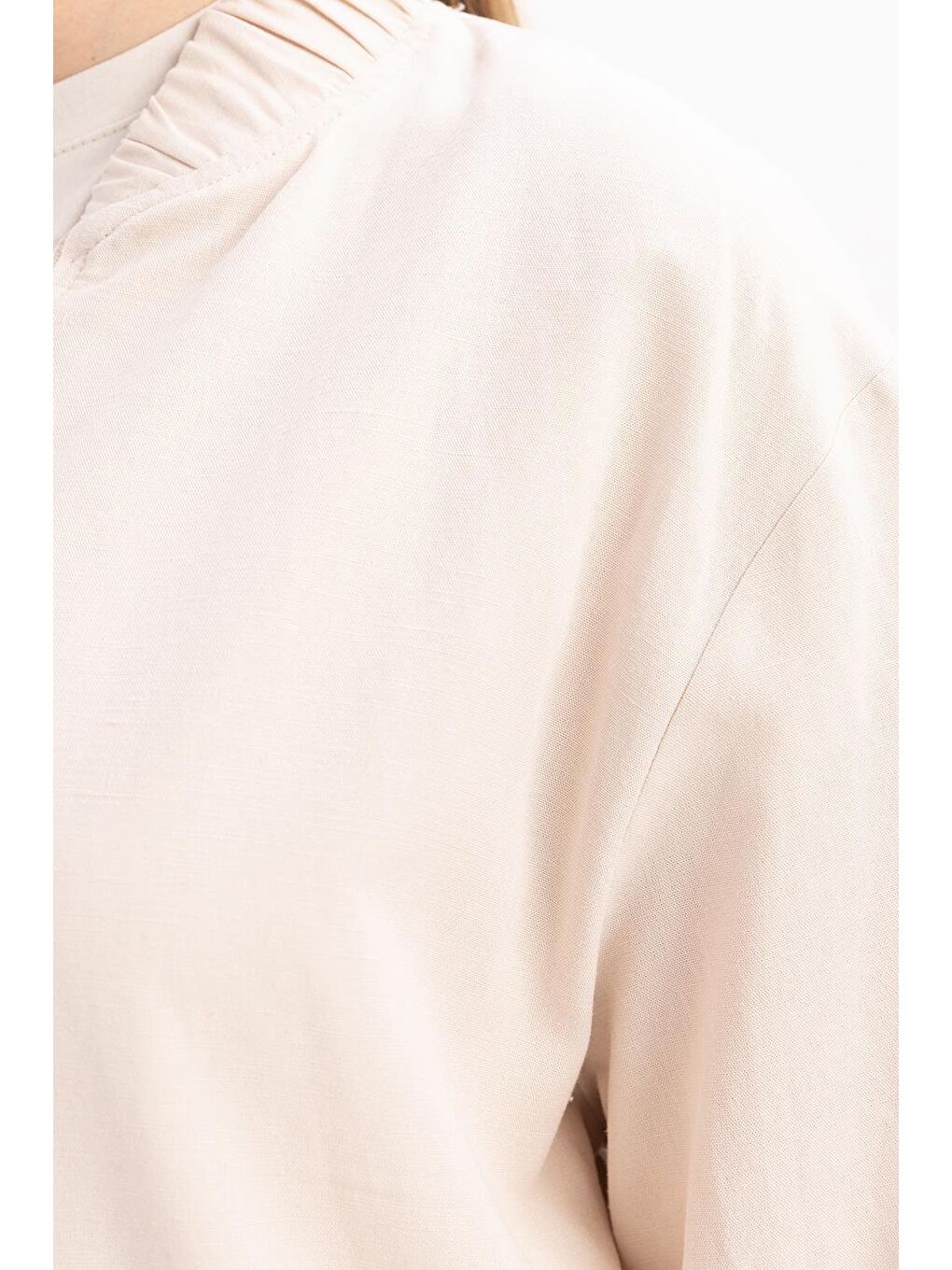 Bej Taş-Fermuarlı Ceket-3